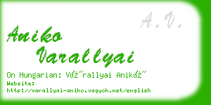 aniko varallyai business card